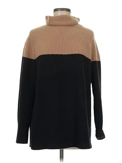 Pre-owned Nordstrom Signature Cashmere Pullover Sweater In Black