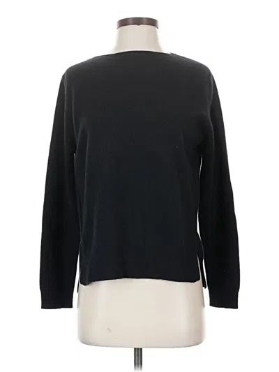 Pre-owned Nordstrom Signature Cashmere Pullover Sweater In Black
