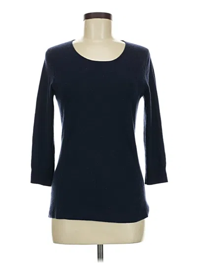 Pre-owned Nordstrom Signature Cashmere Pullover Sweater In Blue