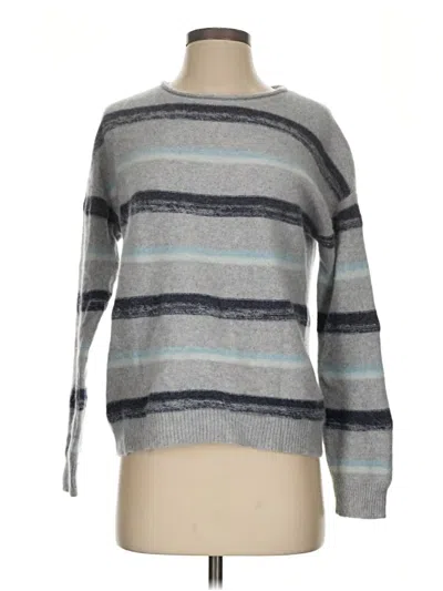 Pre-owned Nordstrom Signature Cashmere Pullover Sweater In Gray