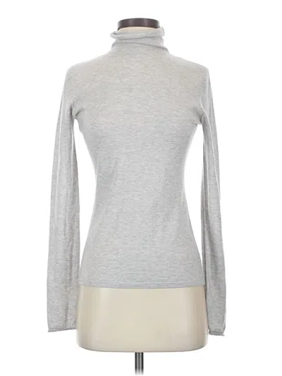 Pre-owned Nordstrom Signature Cashmere Pullover Sweater In Silver