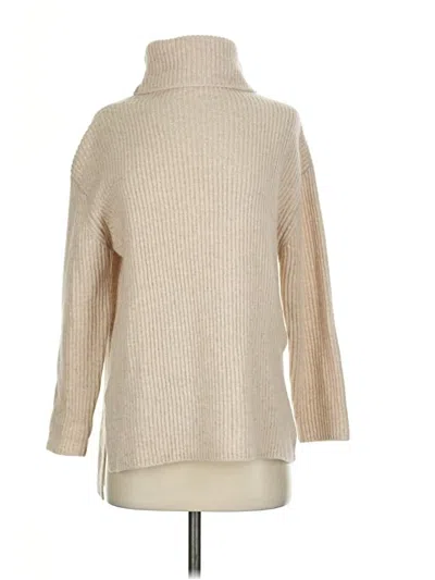 Pre-owned Nordstrom Signature Cashmere Pullover Sweater In Tan