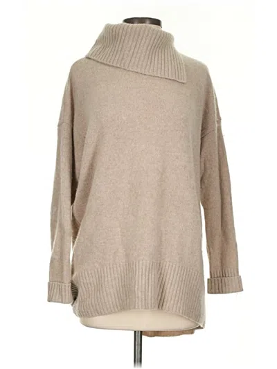 Pre-owned Nordstrom Signature Cashmere Pullover Sweater In Tan