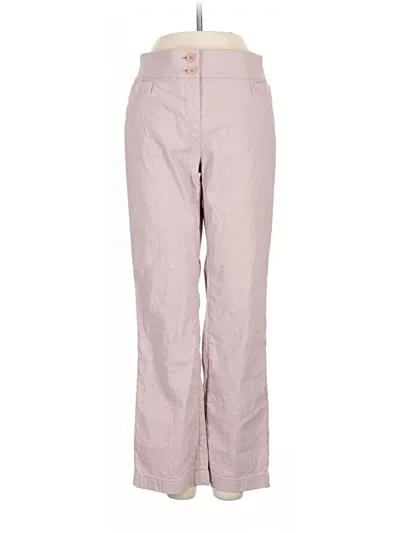 Pre-owned Nordstrom Signature Linen Pants In Pink