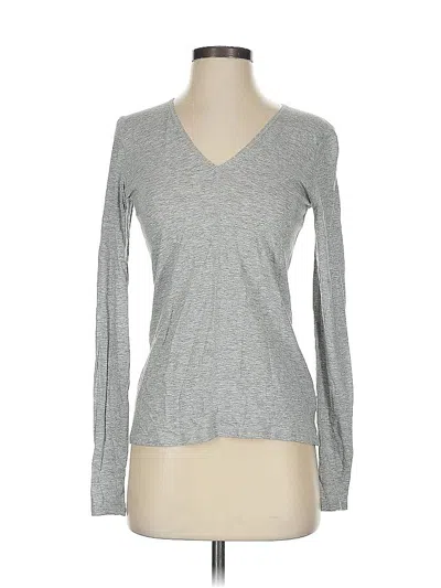 Pre-owned Nordstrom Signature Long Sleeve T-shirt In Gray