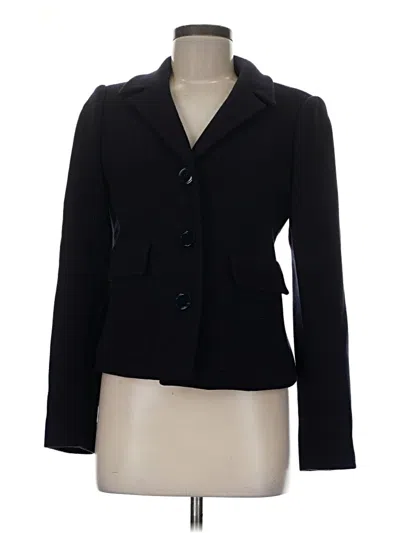 Pre-owned Nordstrom Signature Wool Blazer Jacket In Black