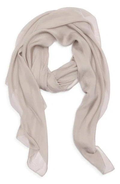 Nordstrom Silk Chiffon Wrap In Transparent