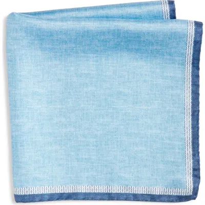 Nordstrom Silk Pocket Square In Blue
