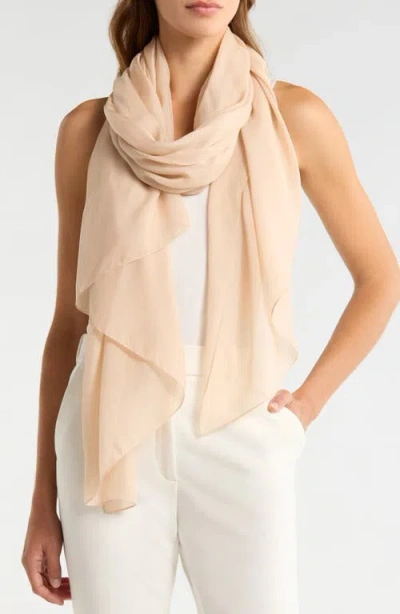 Nordstrom Silk Scarf In Neutral