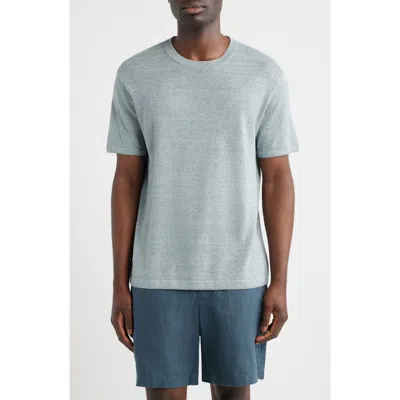 Nordstrom Silk Short Sleeve Sweater In Blue