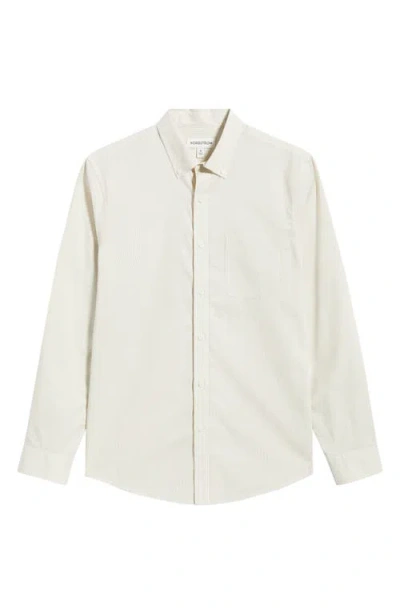 Nordstrom Simple Stripe Button-down Oxford Shirt In White