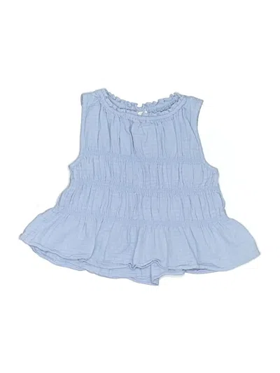 Pre-owned Nordstrom Kids' Sleeveless Blouse In Blue