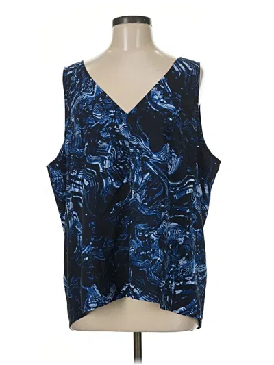 Pre-owned Nordstrom Sleeveless Blouse In Blue