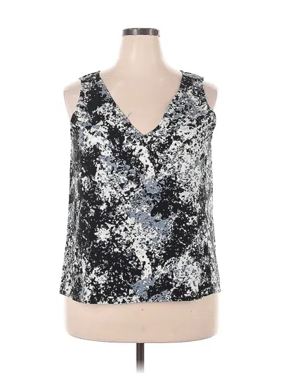 Pre-owned Nordstrom Sleeveless Blouse In Silver