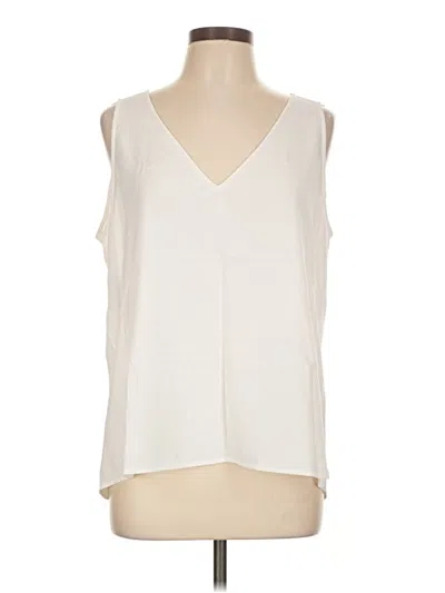 Pre-owned Nordstrom Sleeveless Blouse In White