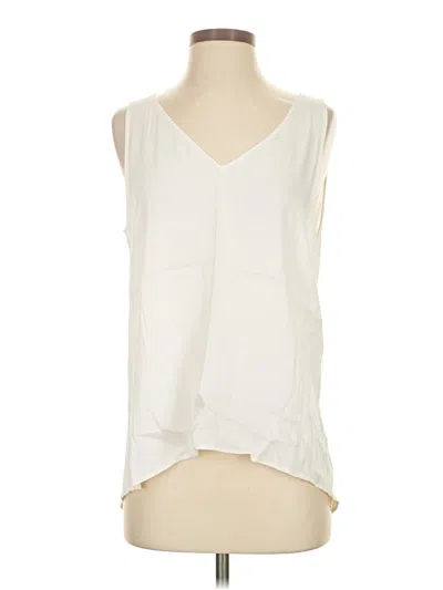 Pre-owned Nordstrom Sleeveless Blouse In White
