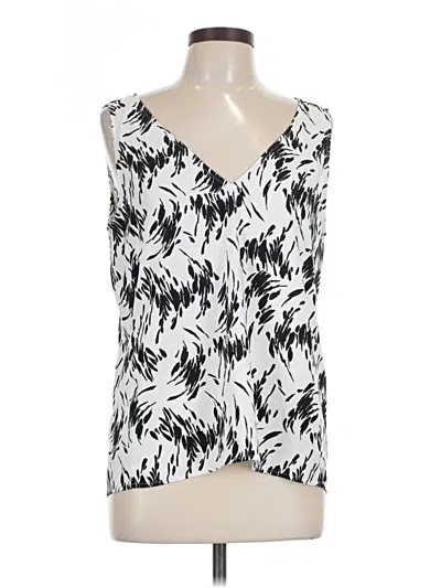 Pre-owned Nordstrom Sleeveless Blouse In White