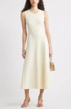 Nordstrom Sleeveless Cotton Blend Dress In Yellow Pale