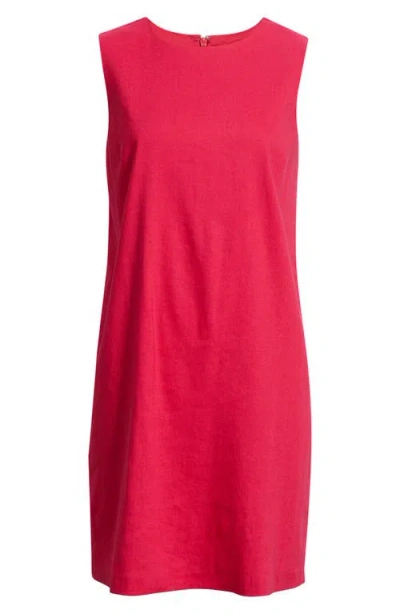 Nordstrom Sleeveless Linen Blend Minidress In Pink