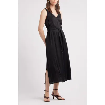 Nordstrom Sleeveless Midi Dress In Black