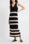 Nordstrom Sleeveless Open Stitch Maxi Sweater Dress