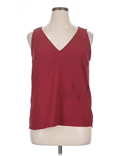 Pre-owned Nordstrom Sleeveless Top Burgundy V Neck Tops