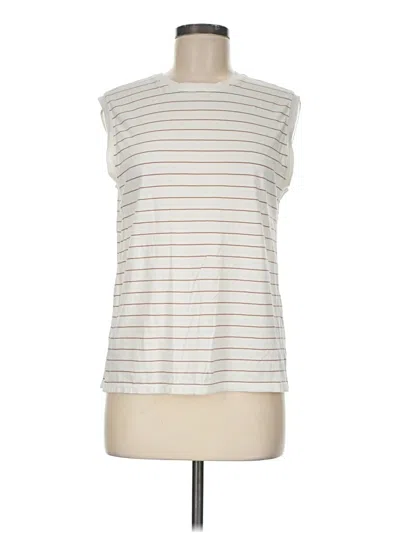 Pre-owned Nordstrom Sleeveless T-shirt In Ivory