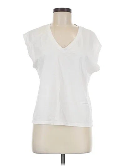 Pre-owned Nordstrom Sleeveless T-shirt In White
