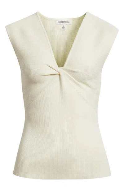 Nordstrom Sleeveless Twist Front Sweater In Neutral