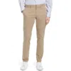 Nordstrom Slim Fit Coolmax® Flat Front Performance Chinos In Tan Desert Heather