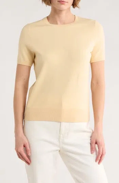 Nordstrom Slim Fit Short Sleeve Sweater In Yellow