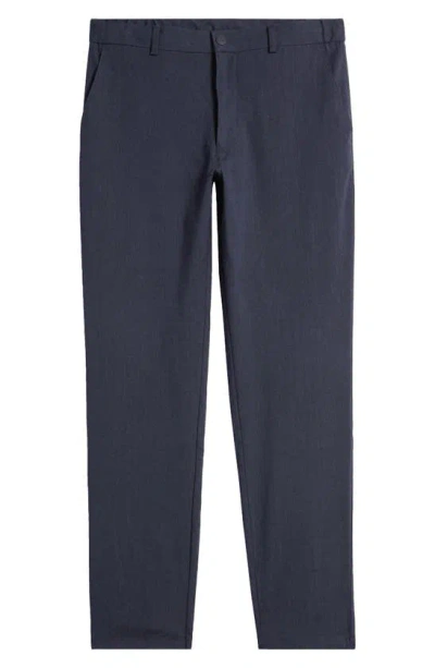 Nordstrom Slim Fit Stretch Linen Blend Chino Pants In Navy Blazer