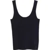 Nordstrom Slim Scoop Neck Rib Tank In Navy Night