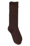 Nordstrom Ribbed Compression Socks In Brown