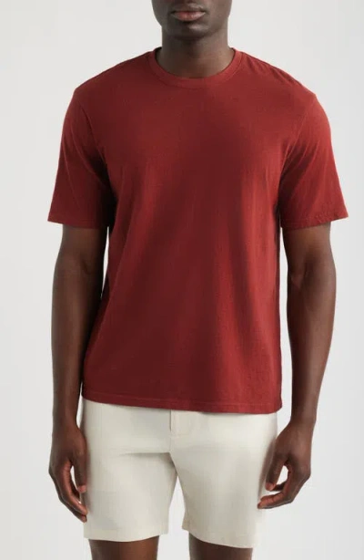 Nordstrom Slub Cotton Crewneck T-shirt In Red