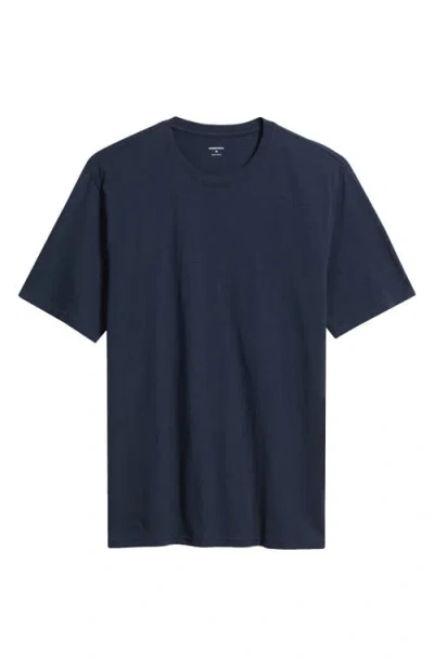 Nordstrom Slub Cotton Crewneck T-shirt In Blue