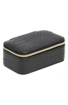 Nordstrom Small Rectangular Jewelry Box In Black Croc