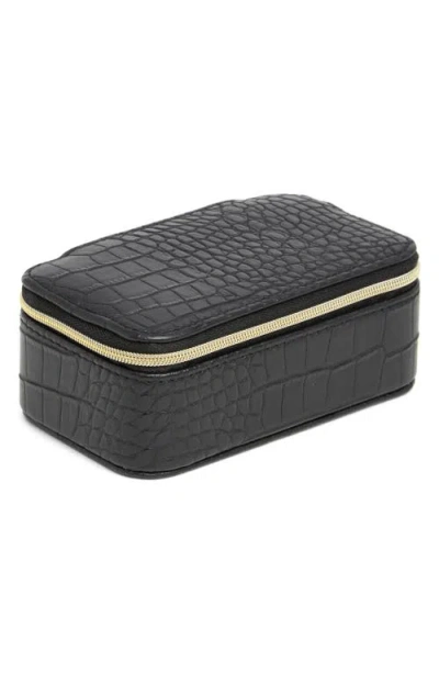 Nordstrom Small Rectangular Jewelry Box In Black Croc
