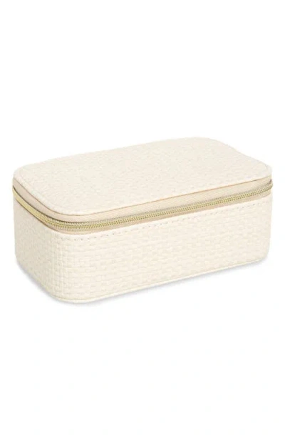 Nordstrom Small Rectangular Jewelry Box In Ivory Woven