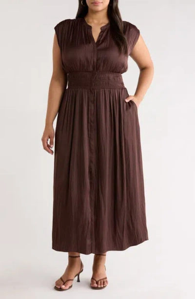 Nordstrom Smocked Waist Maxi Dress In Brown