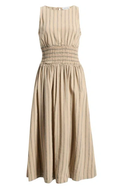 Nordstrom Smocked Waist Midi Dress In Brown