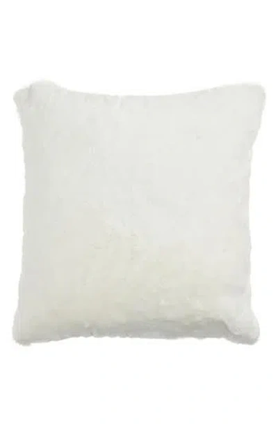 Nordstrom Snuggle Faux Fur Accent Pillow In White