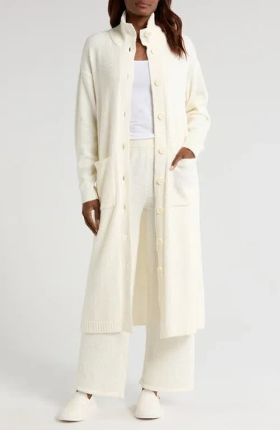 Nordstrom So Soft Long Lounge Cardigan In Ivory Egret