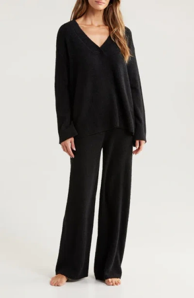 Nordstrom So Soft Sweater & Lounge Pants Set In Black