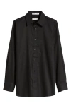 Nordstrom Kids'  Solid Dress Shirt In Black