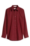 Nordstrom Kids'  Solid Dress Shirt In Red Grape