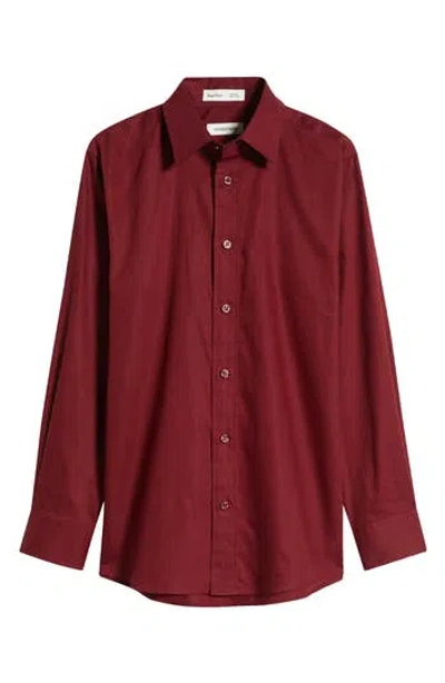 Nordstrom Kids'  Solid Dress Shirt In Red Grape