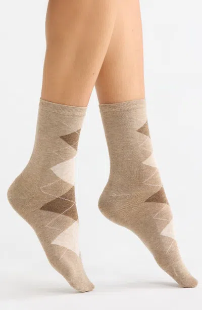 Nordstrom Solid Flat Knit Dress Socks In Multi