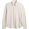 Nordstrom Solid Pima Cotton Piqué Button-down Shirt In Grey Moonbeam