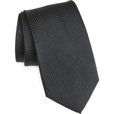 Nordstrom Solid Silk Tie In Black